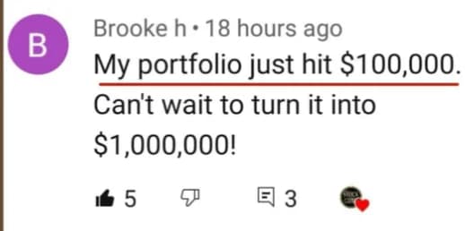 YouTube comment screenshot: Brooke h