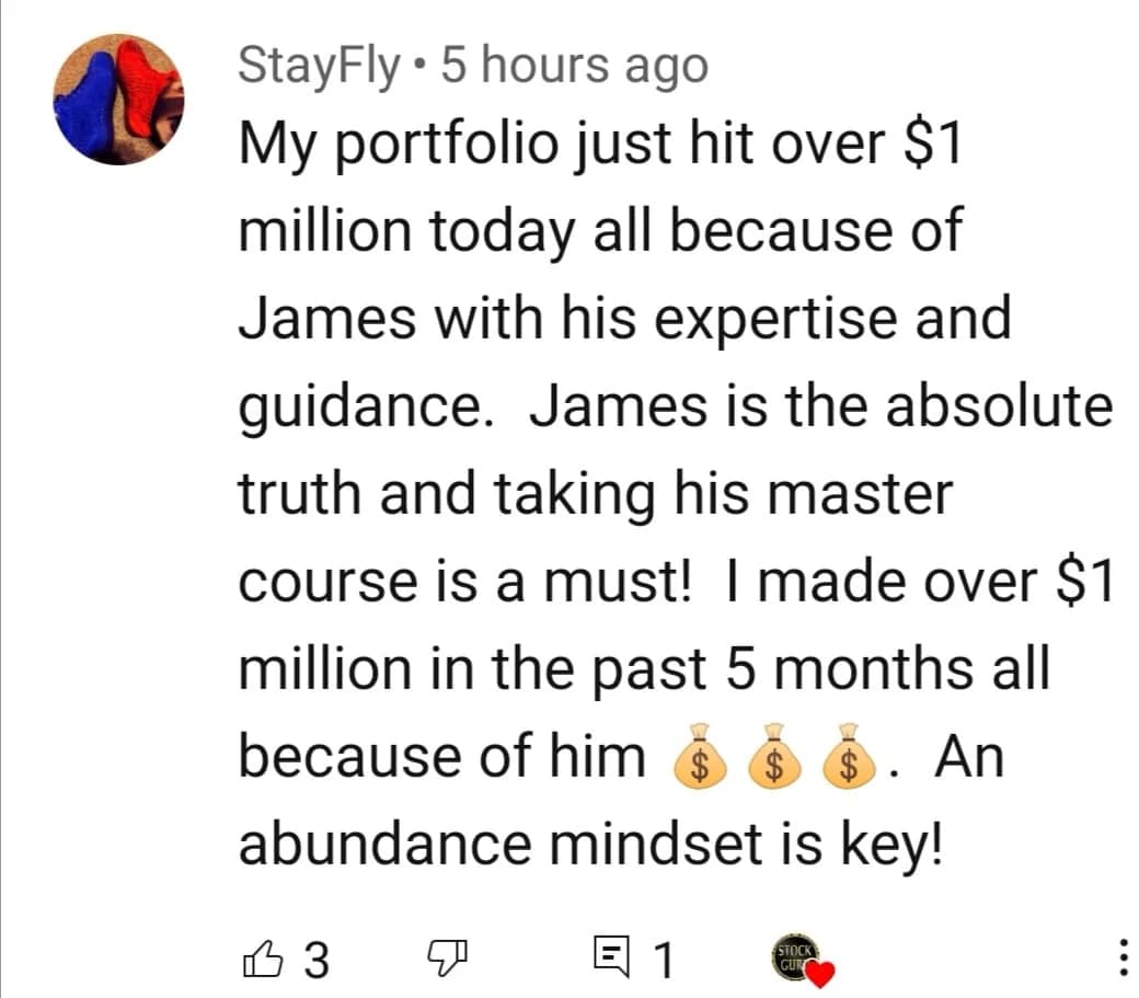 YouTube course comment screenshot from StayFly