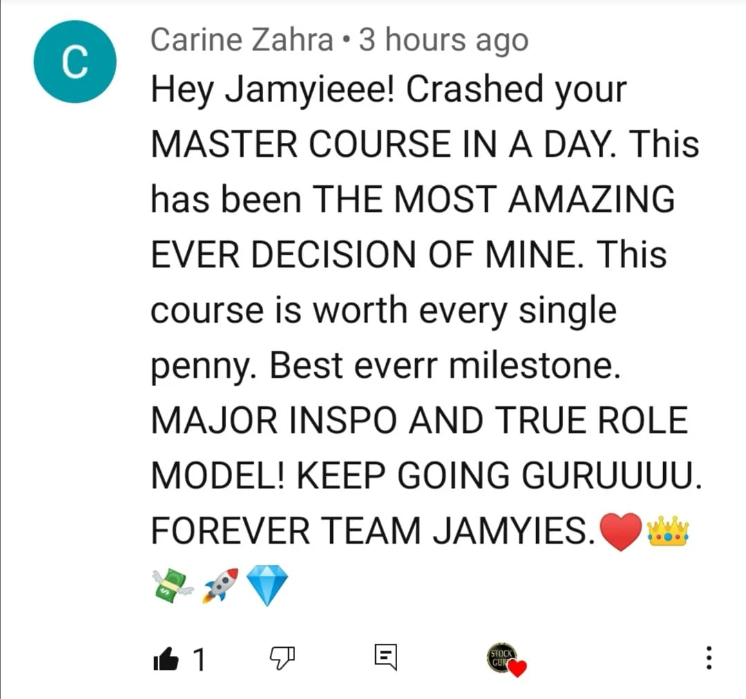 Real testimonial screenshot