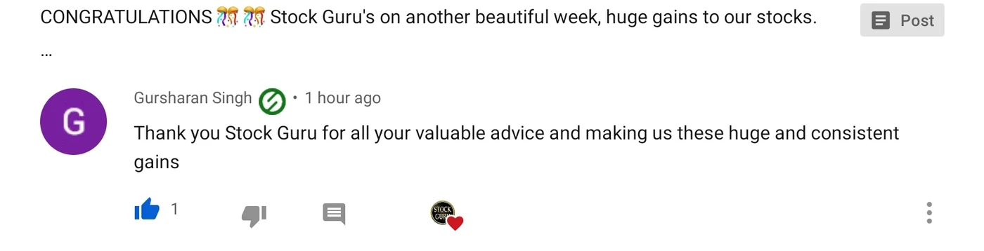 Real testimonial screenshot